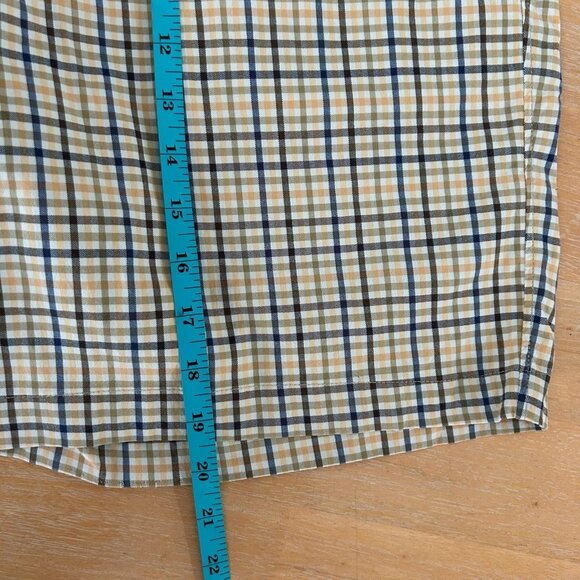 Tommy Bahama Shorts Mens 36 Tan Blue Plaid Check Nylon Stretch Lightweight Beach - Picture 10 of 14